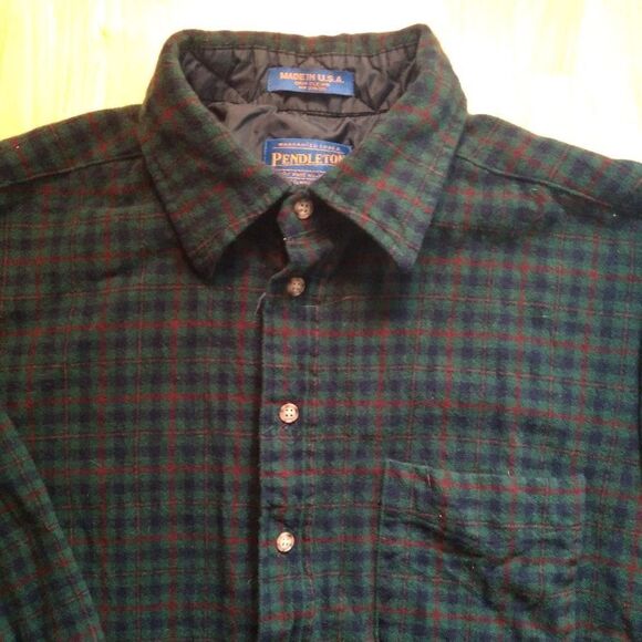 Vintage Pendleton Flannel Wool Button Down Shirt - Picture 1 of 7